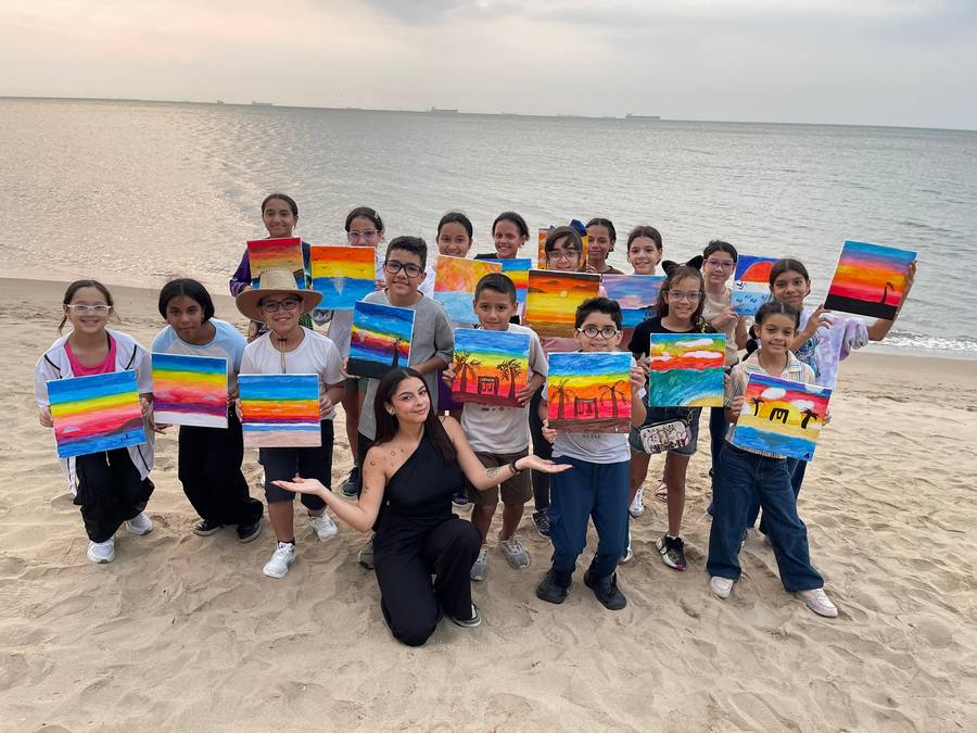 Alcaldía de Lechería continúa celebrando aniversario de la ciudad con el programa Niños Creando edición Pintemos el Atardecer (1)